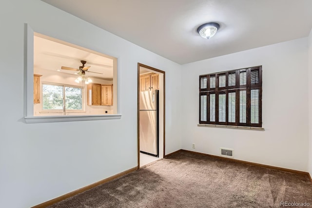 5370 S Sherman St, Littleton, CO 80121 - unfurnished bedroom featuring freestanding refrigerator, carpet floors, and baseboards