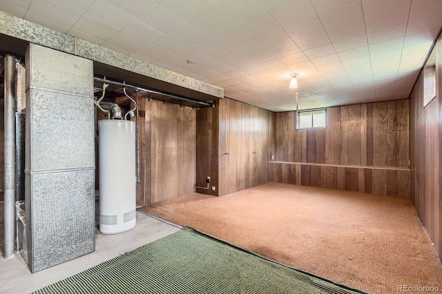 5370 S Sherman St, Littleton, CO 80121 - below grade area with water heater and wood walls