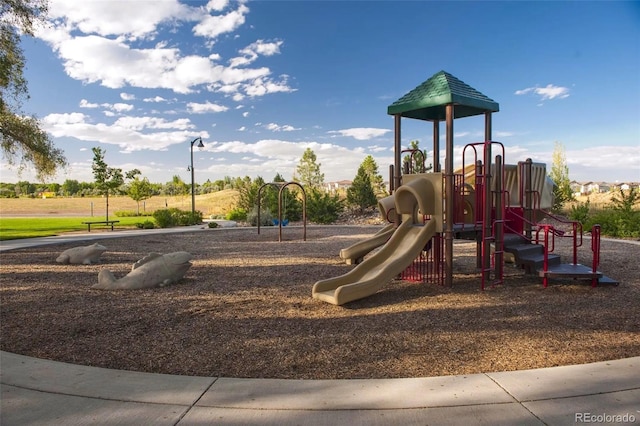 view of community jungle gym