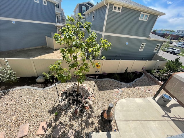 exterior space featuring a patio and a fenced backyard