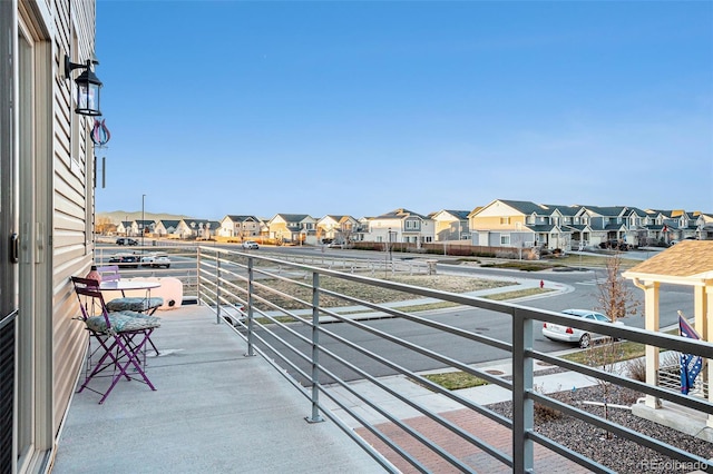 balcony featuring a residential view