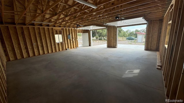 misc room with concrete floors and a wealth of natural light