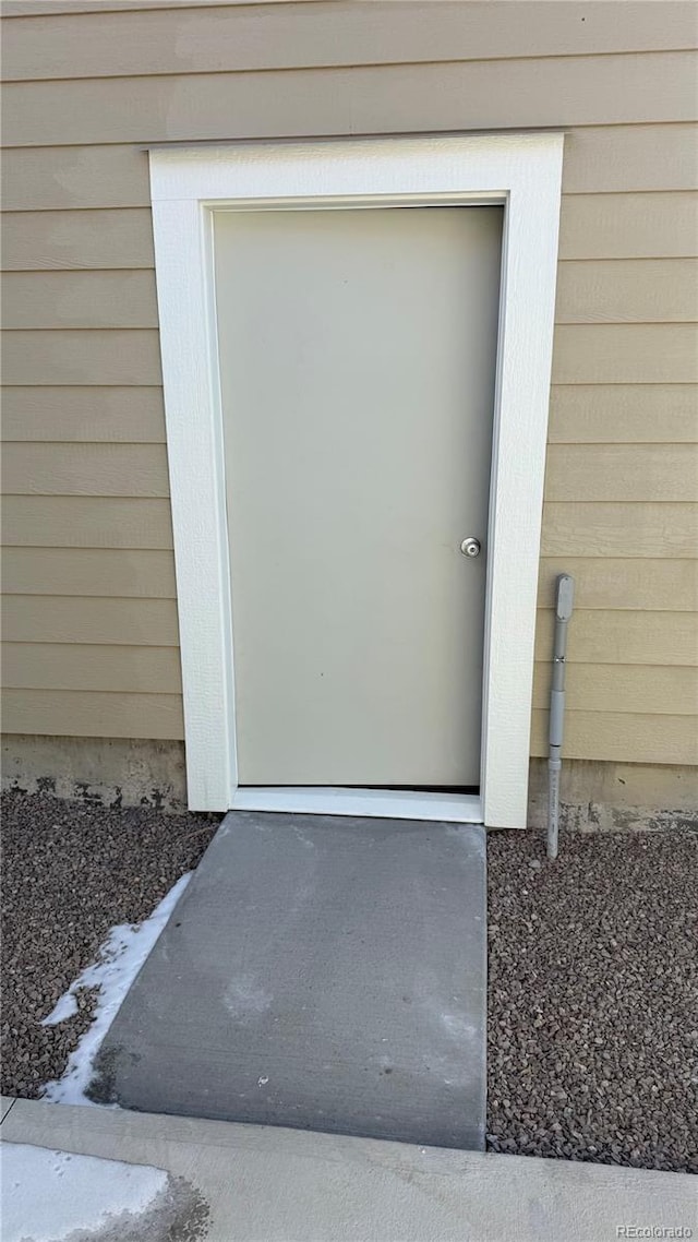 view of doorway to property