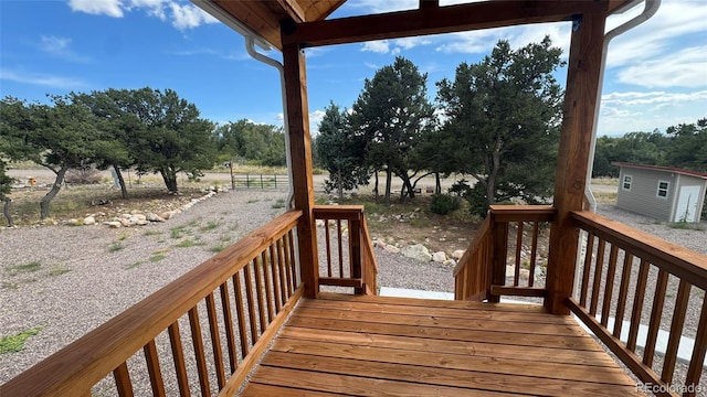 view of wooden terrace