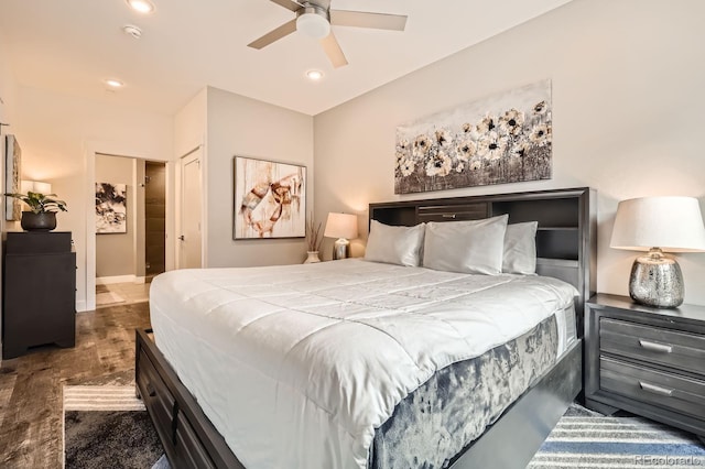 930 Blue River Pkwy Unit 812, Silverthorne, CO 80498 - bedroom featuring recessed lighting and a ceiling fan