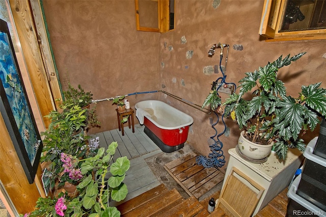 interior space with a bathtub