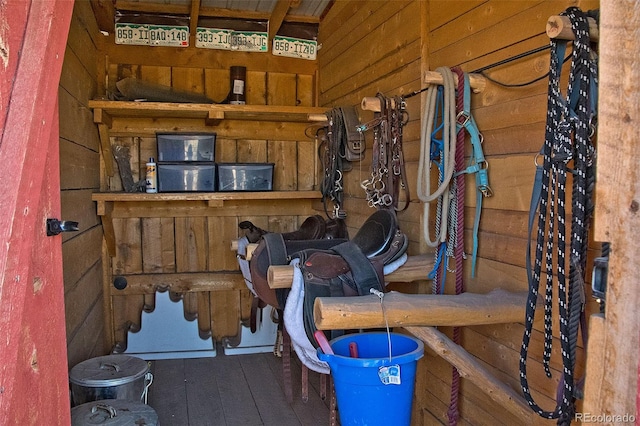 view of storage area