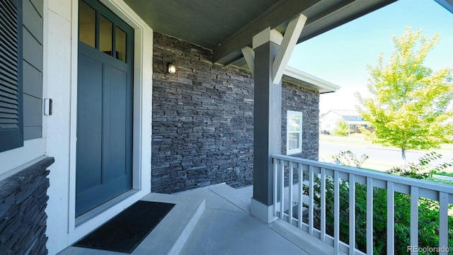 balcony with covered porch