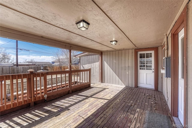 wooden deck with fence