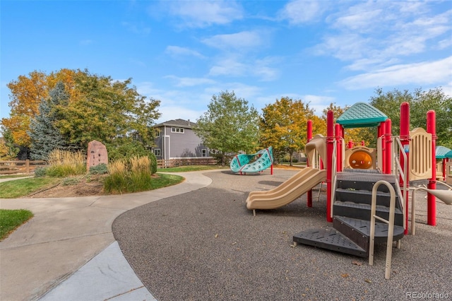 view of jungle gym