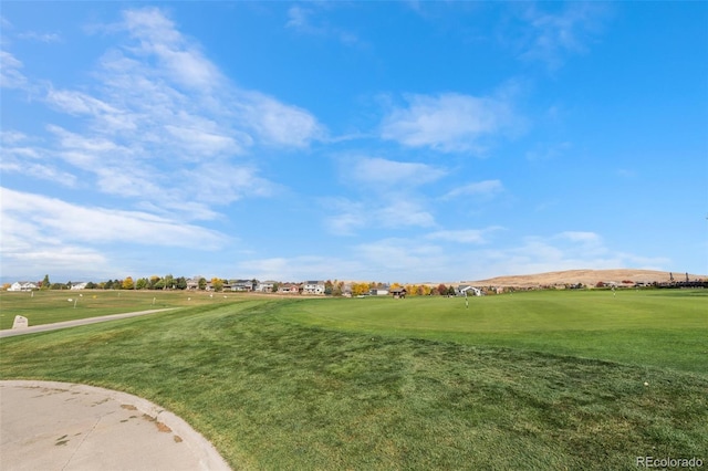 view of community with a lawn