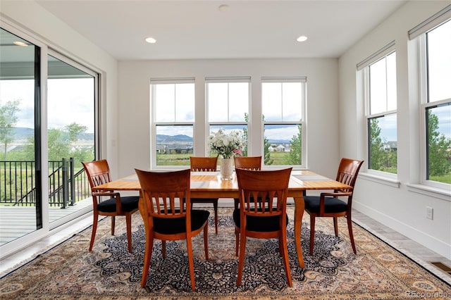 view of dining room