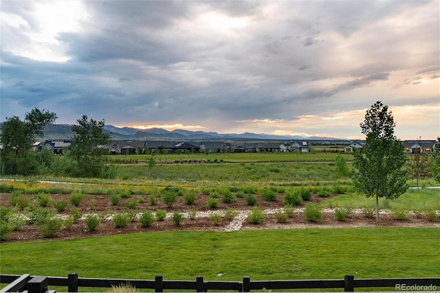 property view of mountains with a rural view