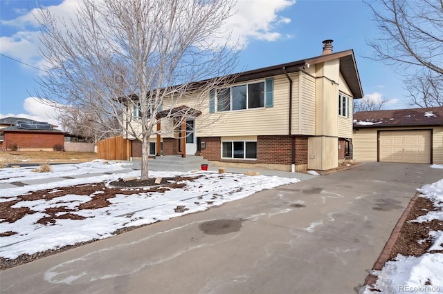 split foyer home with a garage