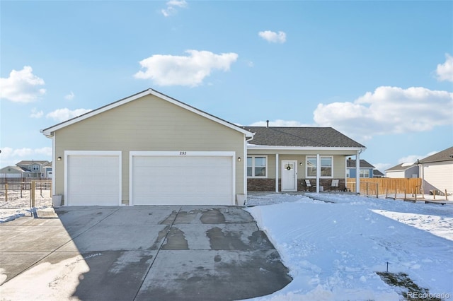 ranch-style house with a garage