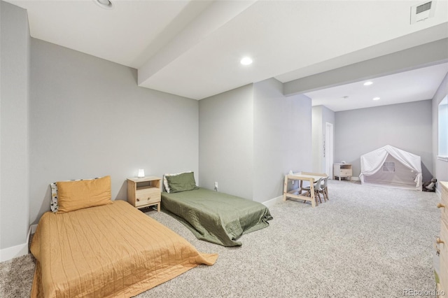 view of carpeted bedroom