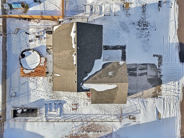 view of snowy aerial view