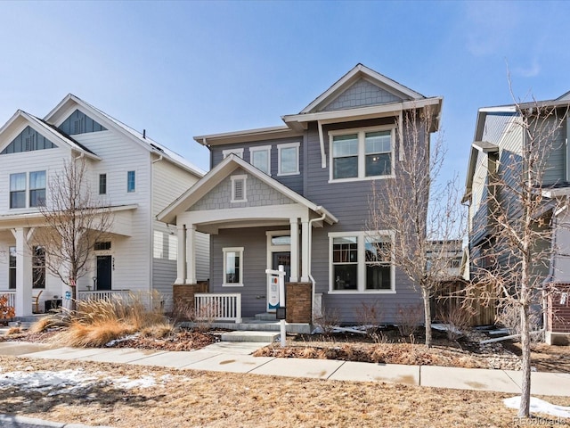 craftsman-style home with a porch