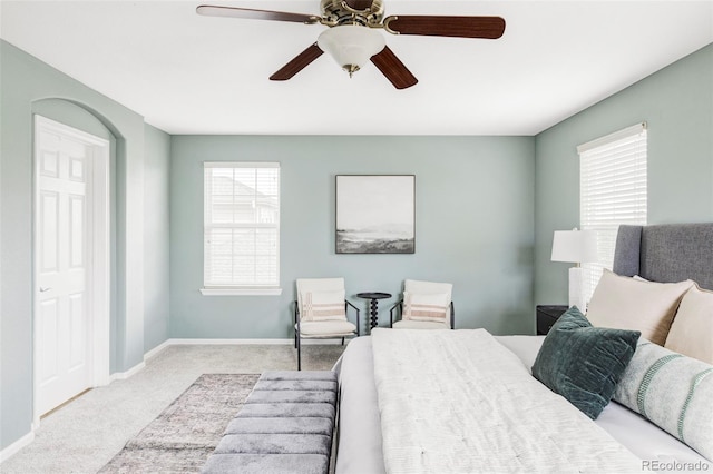 6385 S Nelson Way, Littleton, CO 80127 - carpeted bedroom featuring baseboards and ceiling fan