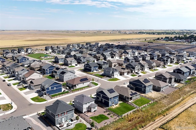 aerial view with a residential view