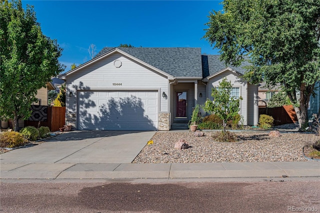 ranch-style house with a garage