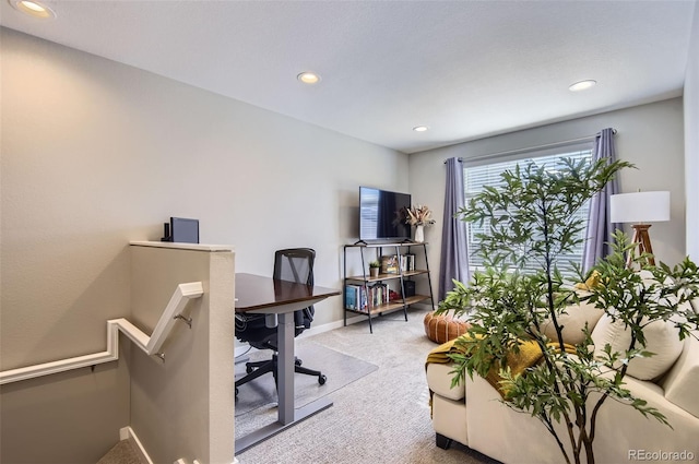 3795 Depew St Unit D, Wheat Ridge, CO 80212 - home office with light carpet and recessed lighting
