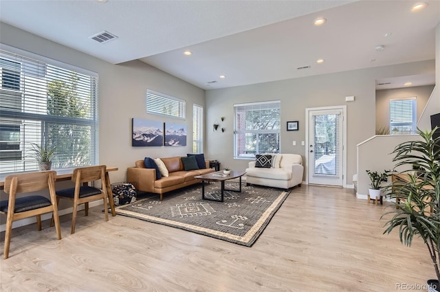 3795 Depew St Unit D, Wheat Ridge, CO 80212 - living room featuring light wood-type flooring and recessed lighting