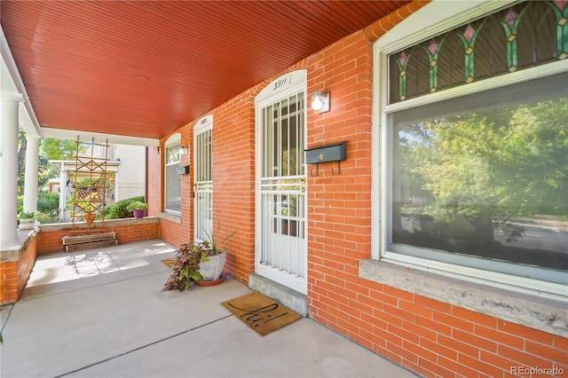 view of patio with covered porch