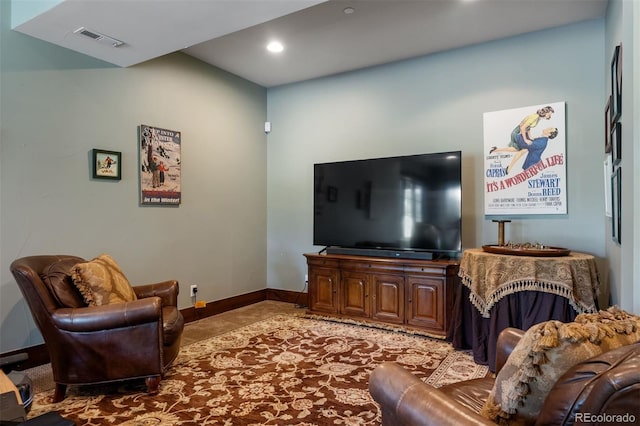 2480 Castle Butte Dr, Castle Rock, CO 80109 - living area with recessed lighting, baseboards, and visible vents