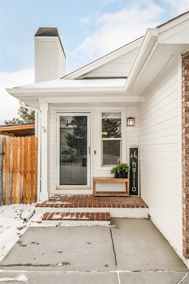 view of doorway to property