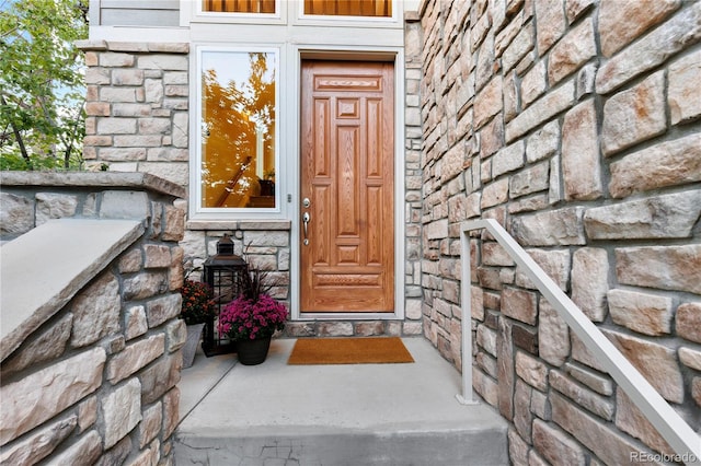 view of doorway to property