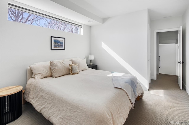 bedroom with carpet