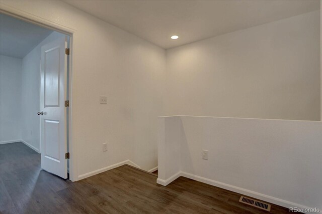 9520 Halstead, Lone Tree, CO 80124 - empty room with dark wood-style floors, baseboards, and recessed lighting
