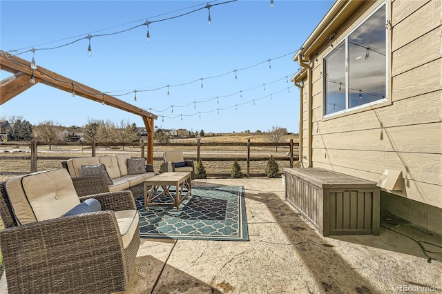 view of patio / terrace with an outdoor hangout area