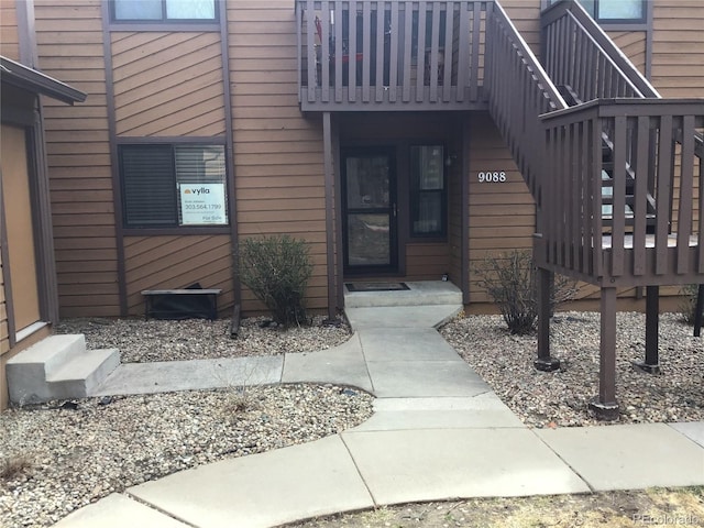 view of doorway to property