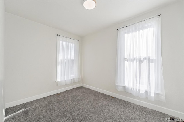 carpeted empty room with a healthy amount of sunlight