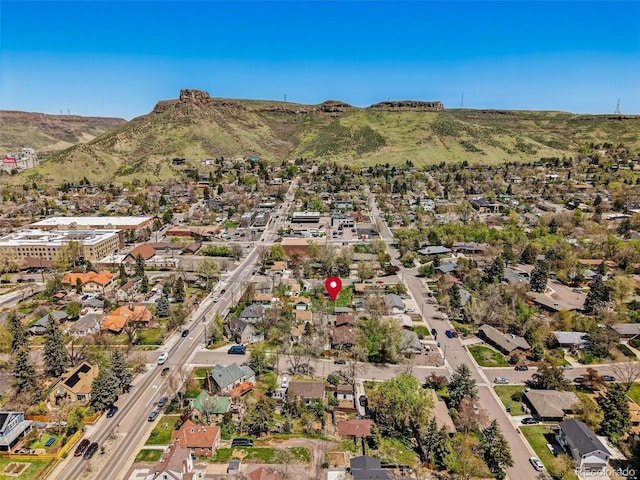 1914 Washington Ave, Golden, CO 80401 - aerial view of property and surrounding area with a mountainous background