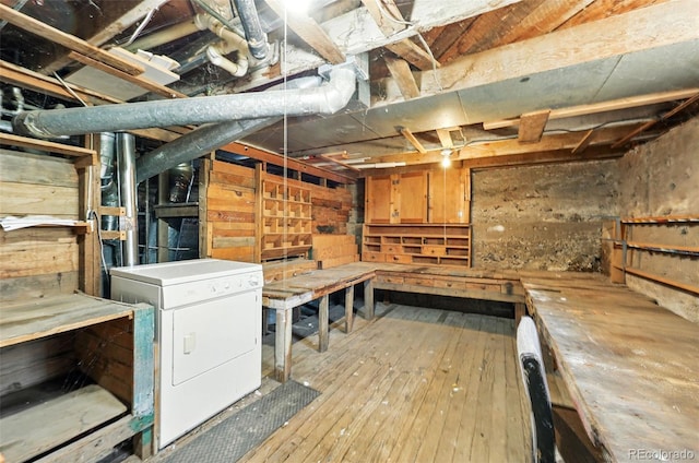 1914 Washington Ave, Golden, CO 80401 - below grade area with washer / dryer and wood-type flooring