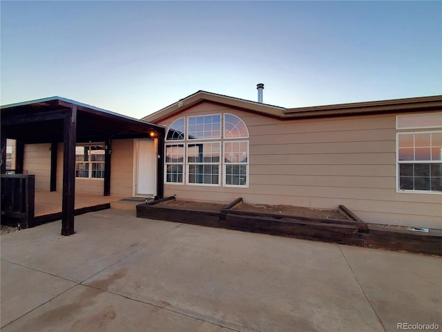 exterior space featuring a patio