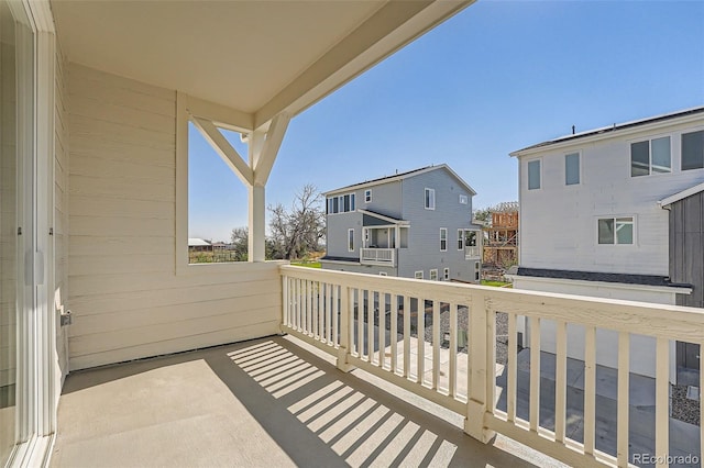 balcony featuring a residential view