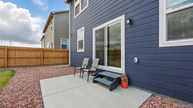 view of patio with a fenced backyard