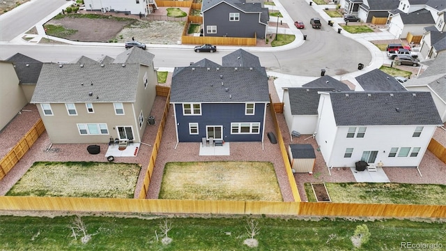drone / aerial view featuring a residential view