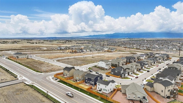 aerial view with a residential view