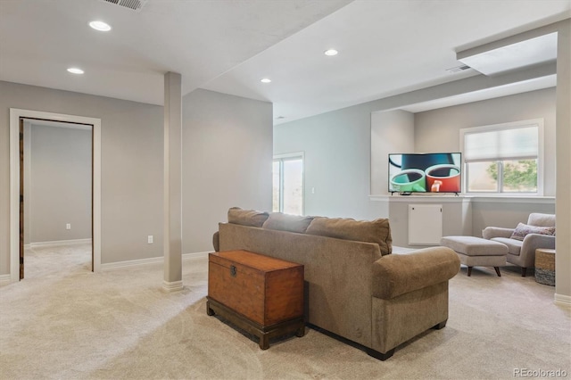 view of carpeted living room