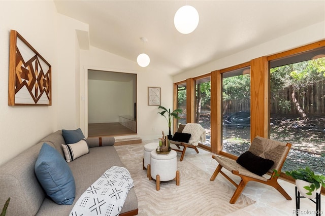 6097 S Jackson St, Centennial, CO 80121 - living area featuring lofted ceiling
