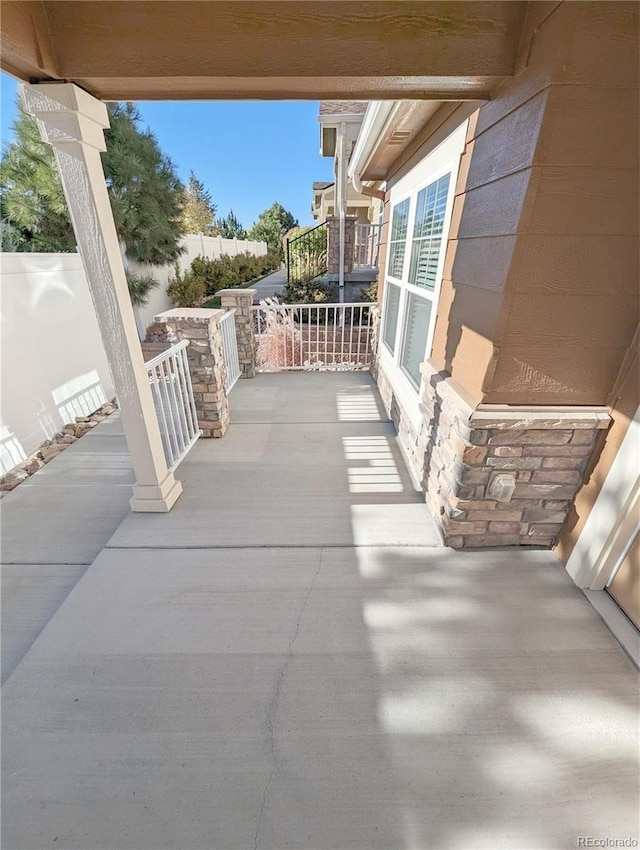 view of patio / terrace featuring covered porch