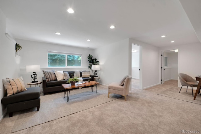 8884 Miners St, Highlands Ranch, CO 80126 - living room featuring light colored carpet and recessed lighting