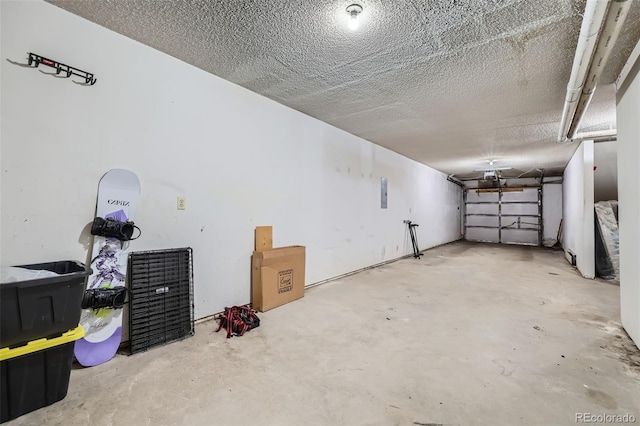 garage featuring electric panel