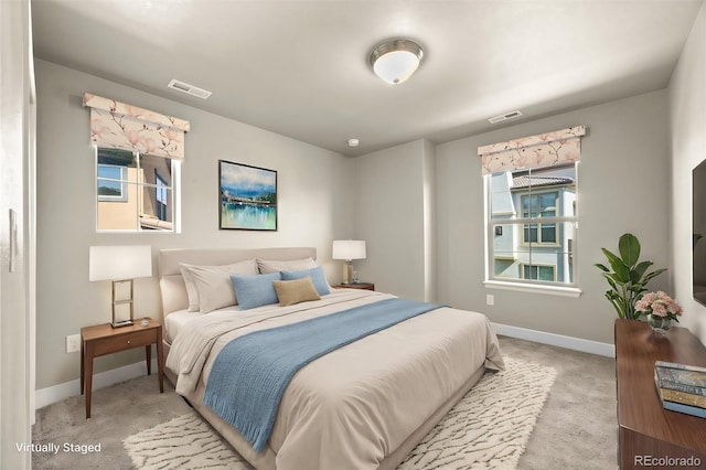 view of carpeted bedroom