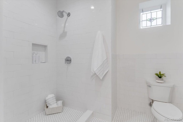 15116 Lyons Ridge Dr, Morrison, CO 80465 - full bathroom with a tile shower and toilet